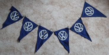 Volkswagen Flag-Garland with Logo 1955 curtain (9296)
